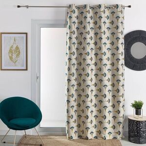 Jacquard függöny pávatoll mintával kép