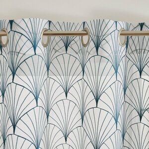 Art deco mintás voile függöny, fűzőlyukakkal kép