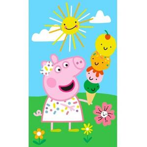 Carbotex Gyerek törölköző Peppa malac Fagylaltpiramis 30 × 50 cm kép