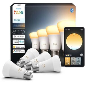 Philips Hue White Ambiance 6 W, 810 lm, E27, 4 db kép