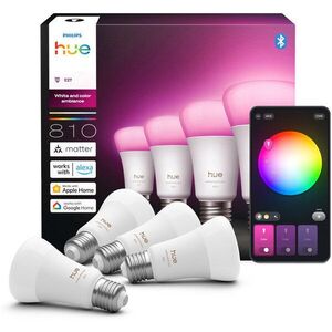 Philips Hue White and Color Ambiance 6 W, 810 lm, E27, 4 db kép