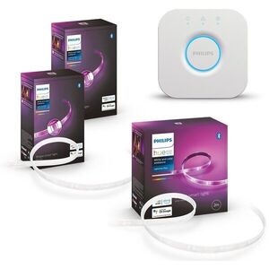 Philips Hue Lightstrip Plus V4 EMEA 2 m base kit, 2x EMEA 1 m ext, HUE Bridge kép
