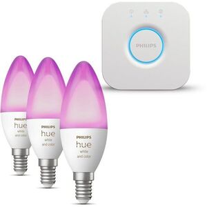 Philips HUE Bridge EU + Philips HueWCA 4W B39 E14 EU 1p + Philips HueWCA 4W B39 E14 EU 2p kép
