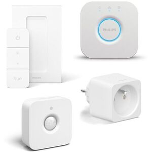 Philips Hue Dimmer Switch EU/UK v2, Hue Motion Sensor EU, Hue 1x Smart plug BE/FR, HUE Bridge EU kép