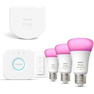 Philips HueWCA 9 W A60 E27 3set sw EU + Philips Hue Wall Switch Module kép