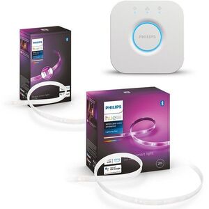 Philips Hue Lightstrip Plus V4 EMEA 2 m base kit, EMEA 1 m ext, HUE Bridge EU kép