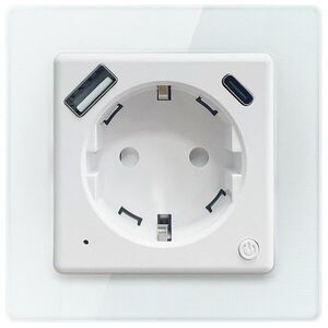 Immax NEO Nexa Beltéri aljzat, tüske nélkül, F típus, 1×USB, 1×USB-C, PD 20 W, WiFi kép