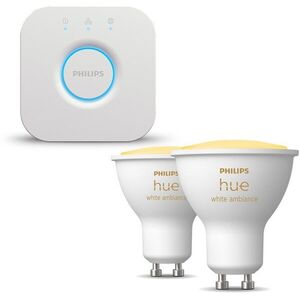 Philips HueWA 4, 3 W GU10 2P EUR + Philips HUE Bridge EU kép