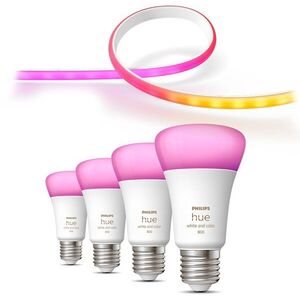 Philips Hue Gradient Lightstrip + White and Color Ambiance 6, 5 W 800 E27 4 db kép