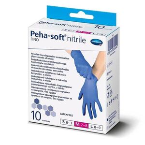 PEHA-SOFT latexmentes megerősített gumikesztyű M, 10 db kép