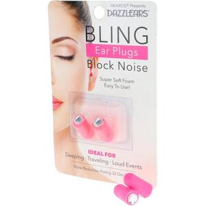 HEAROS DAZZLEARS Bling Ear Plugs Pink NRR 32dB - 1 Pair kép