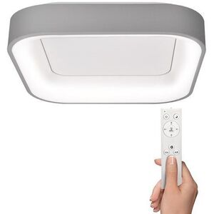 Solight Négyzet alakú LED mennyezeti lámpa Treviso, 48 W, 2880 lm, dimmelhető, távirányító, szürke kép
