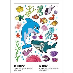 K0822 DOLPHIN BIG Öntapadós dekoráció, 65×85 cm kép