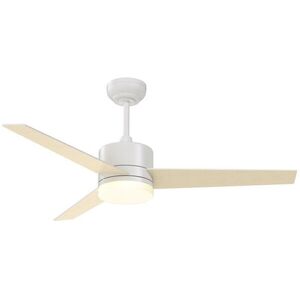 IMMAX NEO LITE VARIABLE Smart LED ventilátoros lámpa, Tuya WiFi, fehér / fa dekor kép