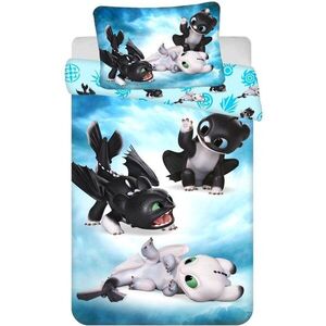 Jerry Fabrics Disney "Babies" Így neveld a sárkányodat ágyneműhuzat, 100×135 + 40×60 cm kép