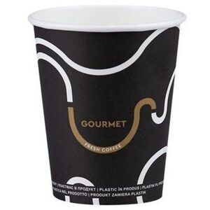 Intertan SA Tessera papírpohár Gourmet fekete 330 ml, átmérő 90 mm, 50 darab kép