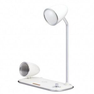 WG Retro Kathie LED, vezeték nélküli töltéssel és bluetooth hangszóróval, fehér kép