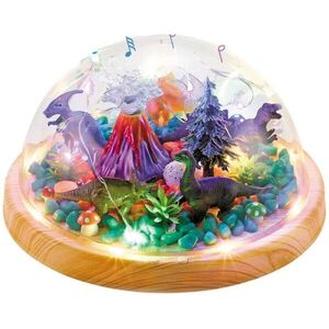 LEAN Toys 27394 Terrárium dinoszauruszokkal, éjjeli lámpa dallammal kép