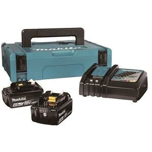 Makita Sada Li-ion LXT 18V 2 × BL1860B + DC18RC + Makpac kép