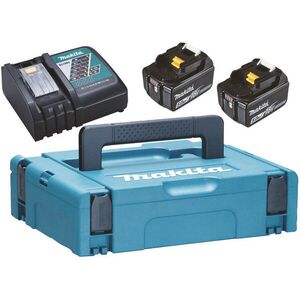 Makita Sada Li-ion LXT 18V 2 × BL1850B + DC18RC + Makpac kép