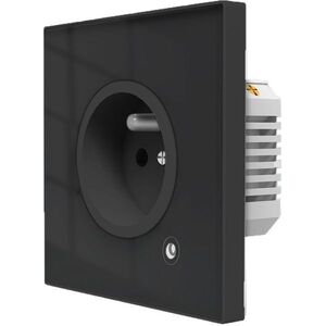 MOES Smart Wall Socket, Zigbee, FR, 16A, Black kép