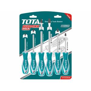 TOTAL-TOOLS Csavarhúzó készlet, 6 db, CrV, Industrial kép