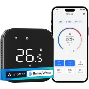 Meross Smart Wi-Fi Thermostat for Boiler/Water Heating System, fekete kép
