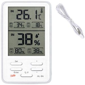 Verk 09236 időjárás állomás LCD-vel, hőmérővel és páratartalom-mérővel, vezeték nélküli, fehér kép