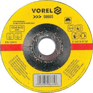 Vorel fém csiszolókorong125 x 22 x 6, 8 mm TO-08665 kép