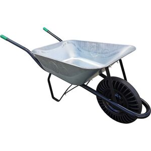 J.A.D. TOOLS építőipari talicska, 80 l, teli kerék, horganyzott test, 100 kg kép