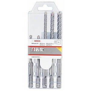 BOSCH SDS-plus-5x fúrókészlet, 4 bit, 5 db kép