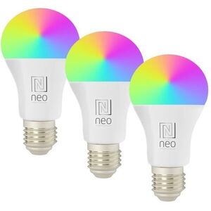 Immax NEO LITE E27 11W RGB+CCT, színes és fehér, WiFi, 3 darab kép