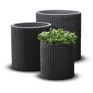 KETER Virágcserép S+M+L CYLINDER grafit kép
