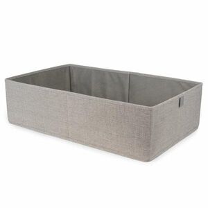 Compactor Oxford Tárolódoboz, 36×56×16, 5 cm, poliészter, szürke-bézs kép