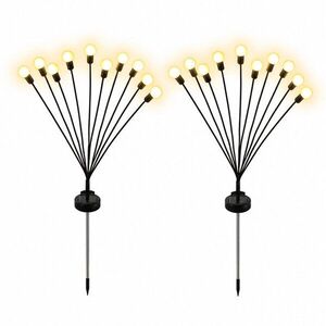 Verk 12397 Solární zahradní lampy se senzorem soumraku 8 LED, 70 cm, 2 ks kép