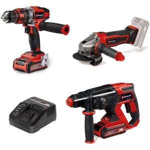 Einhell 4257242 TE-TK 18/3 Li Akkus szerszámgép szett (sarokcsiszoló, fúró, fúrókalapács, 2×3, 0 Ah) kép