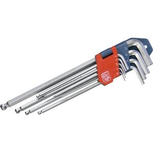 EXTOL PREMIUM L IMBUSZ-kulcsok meghosszabbított, 9 db-os készlet, Bondhus-golyóval, 1, 5-10 mm kép