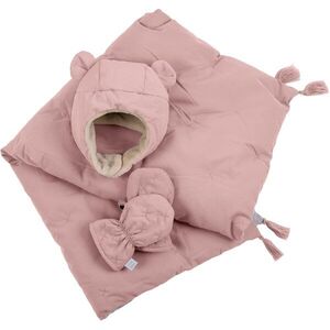 7AM Enfant készlet AIRY PINK (6-12 hó.) - sapka, kesztyű, takaró kép