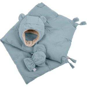 7AM Enfant készlet AIRY BLUE (6-12 hó.) - sapka, kesztyű, takaró kép