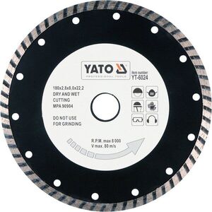 Yato gyémánt korong 180 x 22, 2 x 2, 8 mm turbó kép