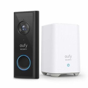 Anker Eufy video ajtócsengő 2K fekete (akkumulátorral működő) + otthoni alap kép