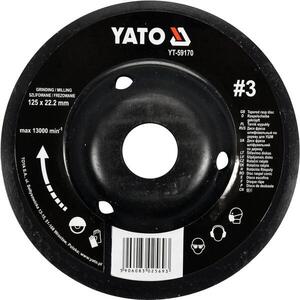 YATO Rotációs ráspoly, finom, 125 mm, 3. típus kép