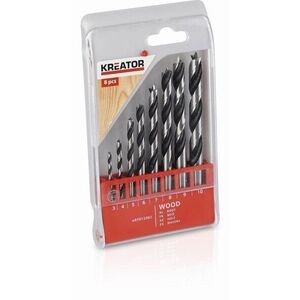 KREATOR KRT012302 - 8 darab 3-10 mm-es fúrószár készlet fára kép