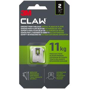 3M™ CLAW™ Kézzel benyomható akasztó gipszkartonhoz, 2 db, 11 kg teherbírás kép