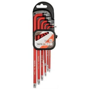 YATO TORX kulcskészlet, nyílással, 9 db, hosszabb kép