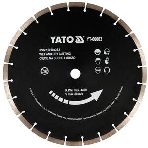 Yato szegmentált gyémánt vágókorong 350 × 25, 4 × 3, 4 mm kép