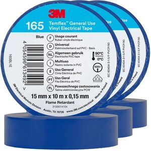 3M Temflex 165 elektromos szigetelőszalag 15 mm×10 m×0, 15 mm, 3 darab kép