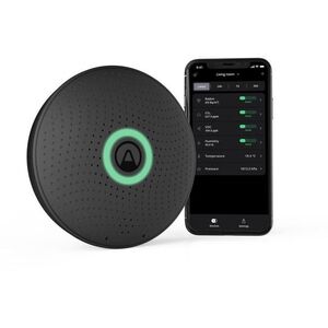 Airthings Wave plus - levegőminőség, radon, páratartalom, hőmérséklet, VOC, CO2, nyomás mérő, fekete kép