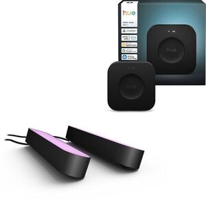 Philips Hue Bridge Pro + Philips Hue White and Color Ambiance Play Double pack, Black kép