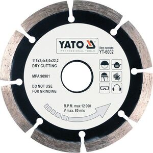 Yato gyémánt korong 115 x 22, 2 x 2, 1 mm kép